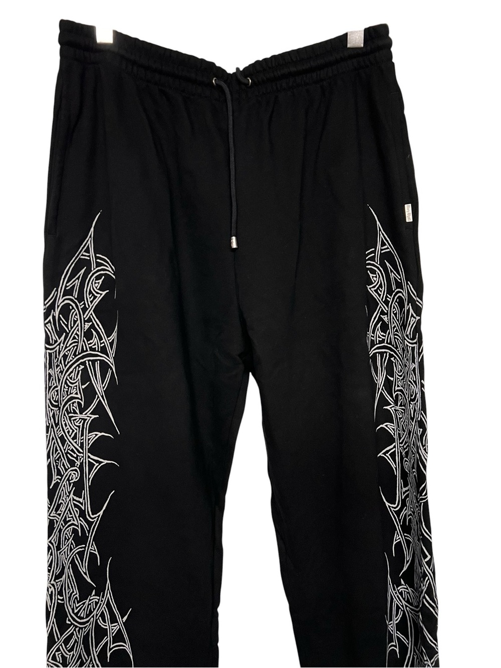 New Mary Wyatt Black Midnight Tribal Metal Sweatpants XL - Picture 5 of 11